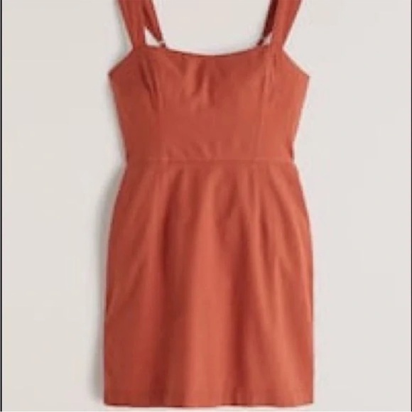 NWT Abercrombie Corset Seamed Linen Blend Mini Dresss MP - Picture 3 of 6